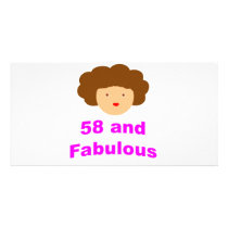 58 and Fabulous! Personalized Photo Card