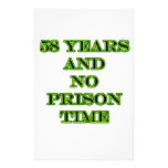 58 No prison time Personalized Stationery