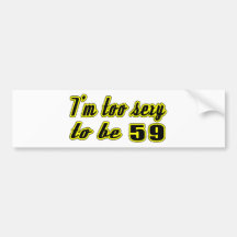 59 birthday designs bumper sticker