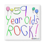 59 Year Olds Rock ! Fridge Magnets