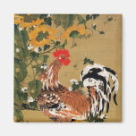5. 向日葵雄鶏図, 若冲 Sunflower and Rooster, Jakuchū Magnet