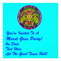 5.25" x 5.25"  Party Time Creatives Custom Announcements