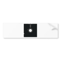 5.5 floppy disc bumper sticker