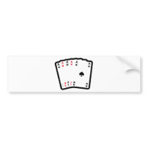 5 aces icon bumper stickers