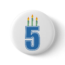 5 Birthday Candles (Blue / Green)