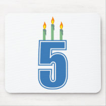 5 Birthday Candles (Blue / Green)