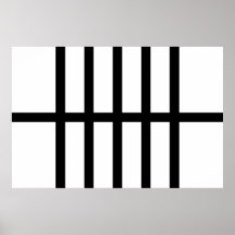5 Bisected Black Lines Posters