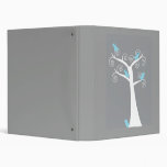 5 Blue Birds in a Tree (Grey) Avery Binder