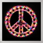 5-colour peace sign poster posters