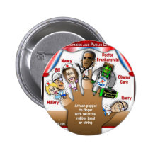 5 Democrat Finger Puppets Pin