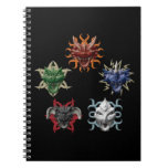 5 Dragons Spiral Note Books
