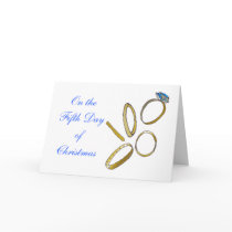 5 Gold Rings Greeting Cards