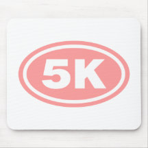 5 K Runner Pink Oval Mouse Pad