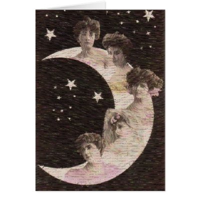 5 Maidens on the Moon Cards by Jakestuff