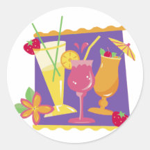 5 O'Clock Somewhere Round Stickers