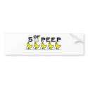 5 of P.E.E.P. bumper stickers