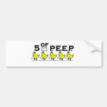 5 of P.E.E.P. Bumper Stickers