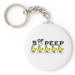 5 of P.E.E.P. keychains