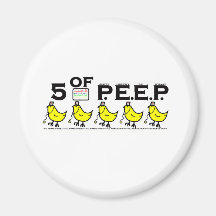 5 of P.E.E.P. Refrigerator Magnets