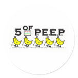 5 of P.E.E.P. stickers