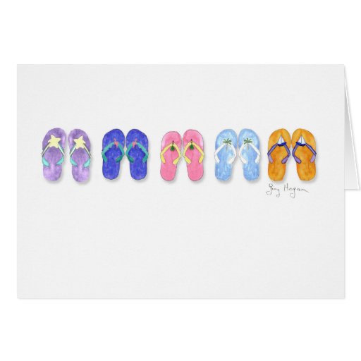 5 Pairs of Flip-Flops Cards