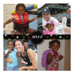5 Photo Square Christmas Card or Invitation