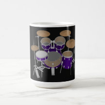 5 Piece Drum Kit: Violet: Coffee Mug: Drums Set
