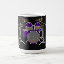 5 Piece Drum Kit: Violet: Coffee Mug: Drums Set