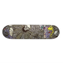 #5 - Psychedelic Lines Design Skateboard Deck