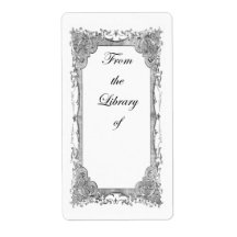5 sheets of 8 Edwardian-Inspired Book Plates Personalized Shipping Label