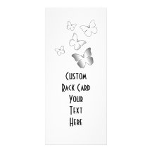 5 White Butterflies Rack Card