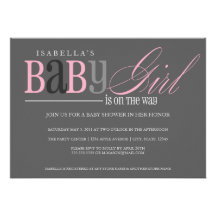 5 x 7 Baby Girl | Baby Shower Invite