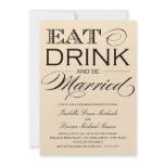 5 x 7 Eat, Drink & Be Married | Rehearsal Dinner Personalized Announcement