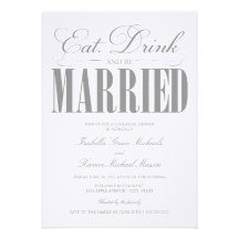 5 x 7 Eat, Drink & Be Married | Rehearsal Dinner Announcements