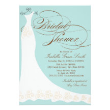 5 x 7 Elegant Dress | Bridal Shower Invite