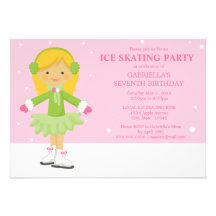 5 x 7 Ice Skating | Birthday Party Invite