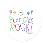 5 Year Olds Rock! Sticker