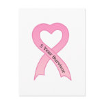 5 Year Survivor Pink Ribbon Postcard