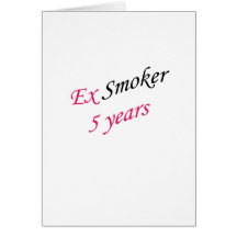 5 years ex-smoker greeting card