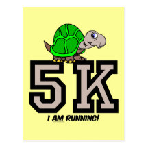 5K runner Post Card
