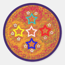 5Star - a different style Round Sticker