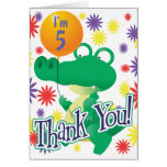5th Birthday Alligator Card