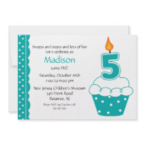 5th Birthday Cupcake Invitation