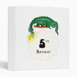 5th Birthday Dragon Vinyl Binder