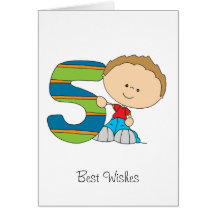5th Birthday - Greetings card - Boy