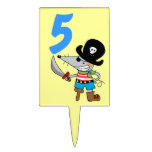 5th birthday pirate boy cake picks