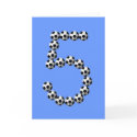 5th Birthday Soccer Age Card
