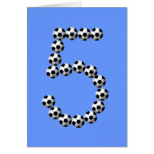 5th Birthday Soccer Age Card