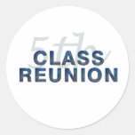 5th Class Reunion Round Sticker