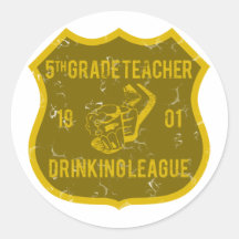 5th Grade Teacher Drinking League Sticker